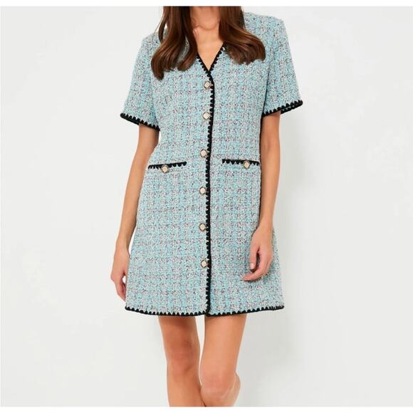 TUCKERNUCK Pomander Place Blue Tweed Josephine Dress NWT Size XL - Picture 1 of 8